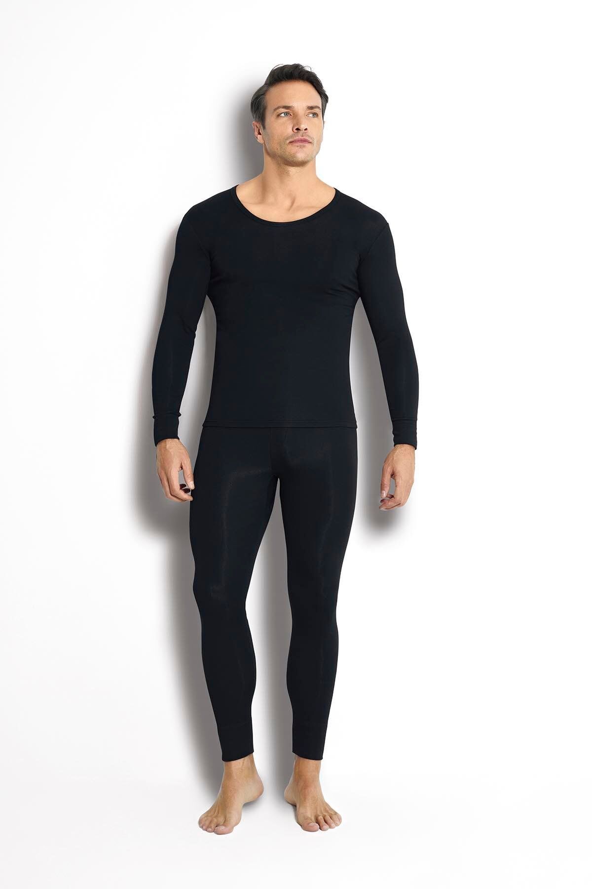 Jiber 160 Erkek %100 Termal Üst SİYAH - L