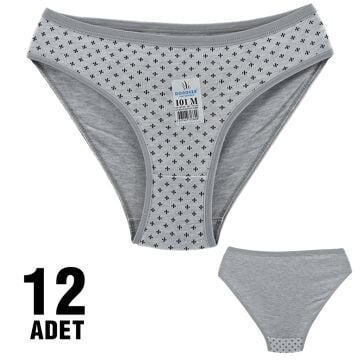 Dondeza 101-91 Desenli Bayan Bikini 12'li