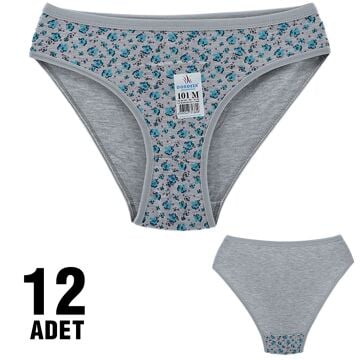 Dondeza 101-93 Desenli Bayan Bikini 12'li