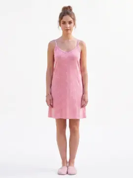 NUPİ 100-4 (M-L-XL-XXL) Bayan Milan İp Askılı Elbise Tunik 4'lü
