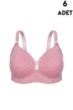 Aysemin 5140 C Cup (85-90-95-100-105) Balensiz Desteksiz Bayan Sütyen 6'lı