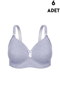 Aysemin 5140 C Cup (85-90-95-100-105) Balensiz Desteksiz Bayan Sütyen 6'lı