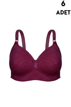 Aysemin 5140 C Cup (85-90-95-100-105) Balensiz Desteksiz Bayan Sütyen 6'lı