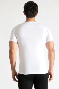 Tutku Erkek Ribana V Yaka Fanila BEYAZ - XL
