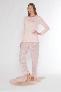 Alperi 790-75 (M-L-XL-XXL) Bayan Uzun Kollu Pijama Takım 4'lü