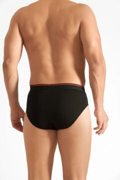 Tutku Elit 1351 Elestan Erkek İnce Bel Kemerli Slip Külot SİYAH - S