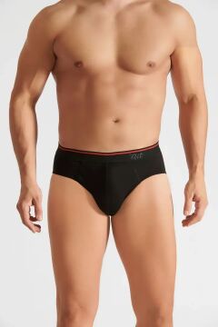 Tutku Elit 1351 Elestan Erkek İnce Bel Kemerli Slip Külot SİYAH - S