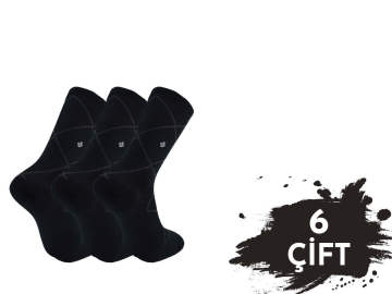 Pola 1425 Yazlık Likralı Erkek Modal Çorap 6'lı