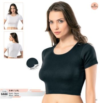 Kota 6444 Bayan Raporlu Yarım Kollu Crop