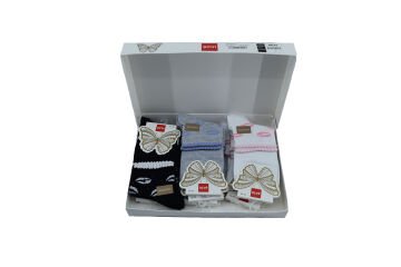 Şirin 4035-2 (36-40) Dikişsiz Bayan Yarım Konç Desenli Penye Patik Çorap 12'li