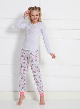 Vienetta 0158 Uzun Kollu Bayan Pijama Takımı