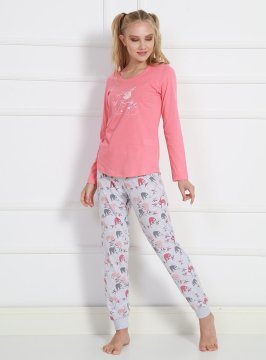 Vienetta 0158 Uzun Kollu Bayan Pijama Takımı