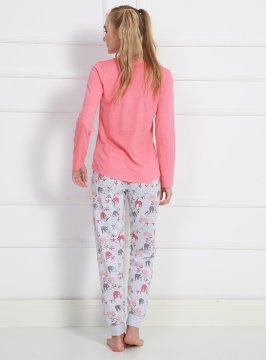 Vienetta 0158 Uzun Kollu Bayan Pijama Takımı
