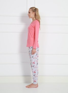 Vienetta 0158 Uzun Kollu Bayan Pijama Takımı