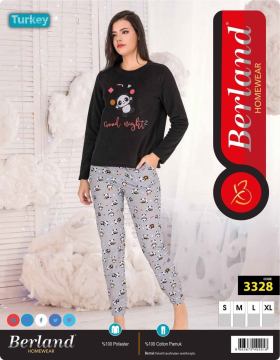 Berland 3328 Bayan Polar Uzun Kol Pijama Takımı