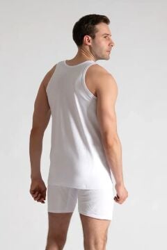 Seher 0001 Beyaz Erkek Penye Atlet 6'lı