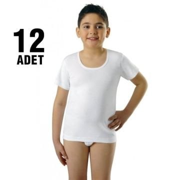Seher Erkek Çocuk Bisiklet Yaka Atlet 12'li