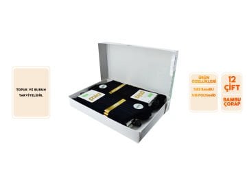 Pola 4080-6 Garson Yazlık Erkek Bambu Çorap 12'li