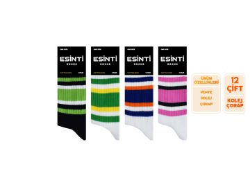 Esinti 109 Bayan Kolej Çorap 12'li