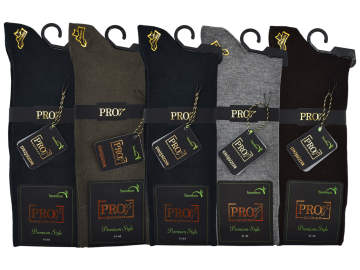 PRO 17604 Dikişsiz Likralı Erkek Bambu Çorap 12'li