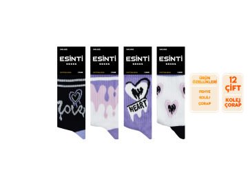 Esinti 108 Bayan Kolej Çorap 12'li