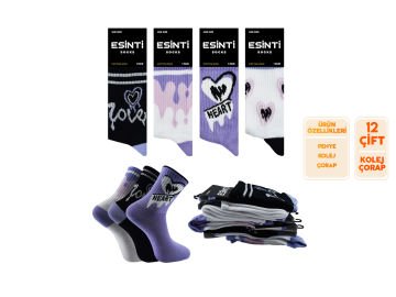 Esinti 108 Bayan Kolej Çorap 12'li