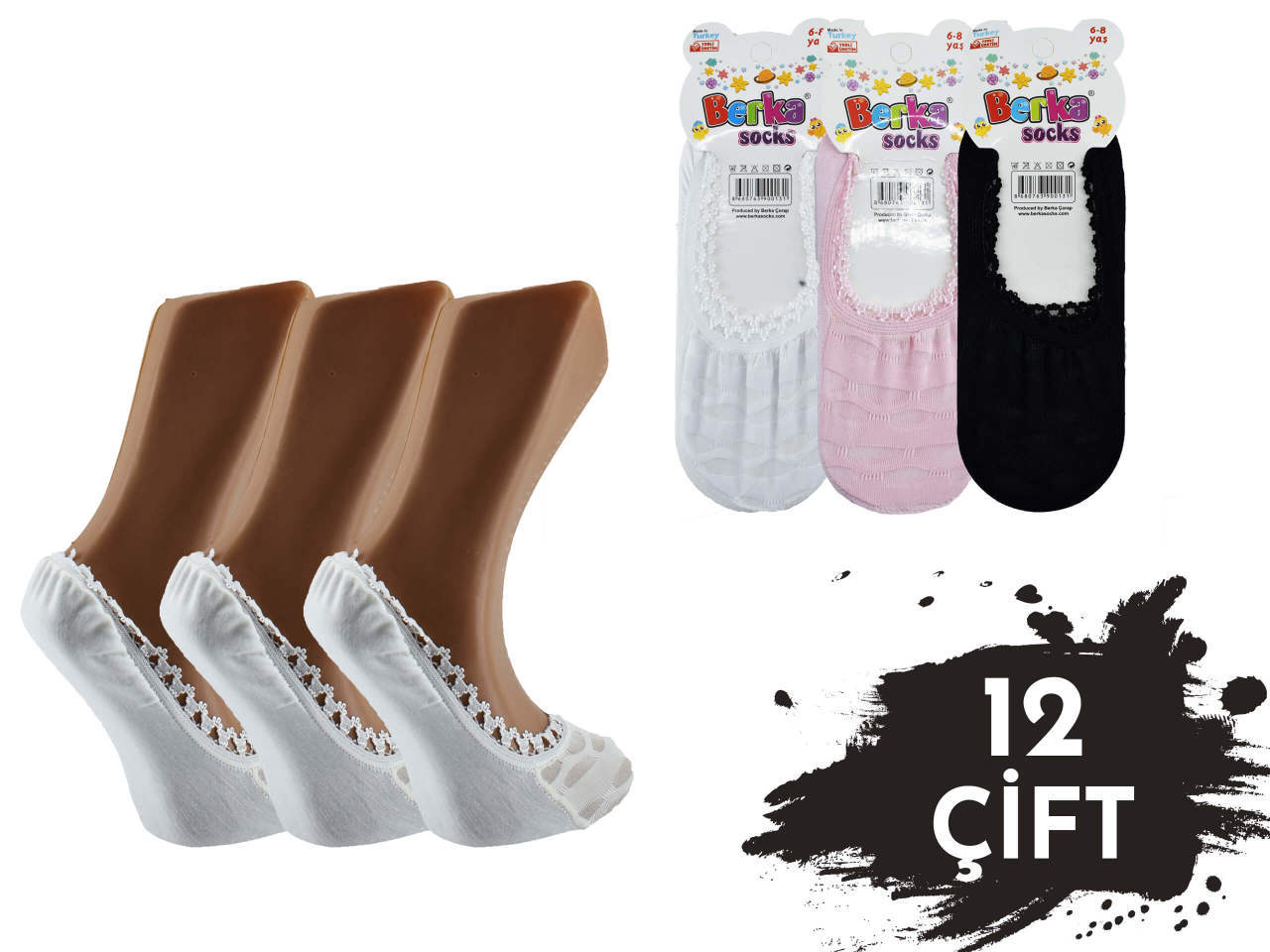 Berka Çocuk Dantelli Babet 12'li