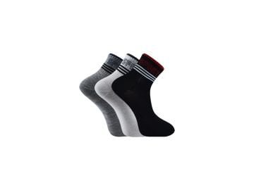XGRİ POLO (E-E-7-5) Erkek Uzun Konç Patik 12'li