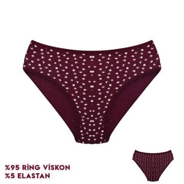 Dondeza 264-9 (L) Desenli Viscon Bayan Bikini 12'li
