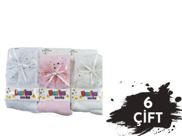 Berka10-8 3-4 Yaş Aksesuarlı Çocuk Külotlu Çorap 6'lı