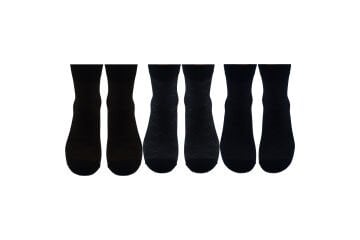 Dündar Dikişsiz Yıkamalı Kokulu Jakarlı Erkek Likralı Bambu Çorap 12'li