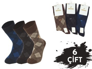 Mısırlı 1203 Modal Dikişsiz Erkek Çorap 6'lı