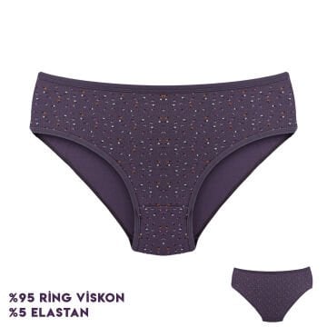 Dondeza 264-12 (L) Desenli Viscon Bayan Bikini 12'li