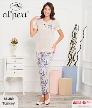 Alperi 78-389 Bayan Kısa Kol Pijama Takım