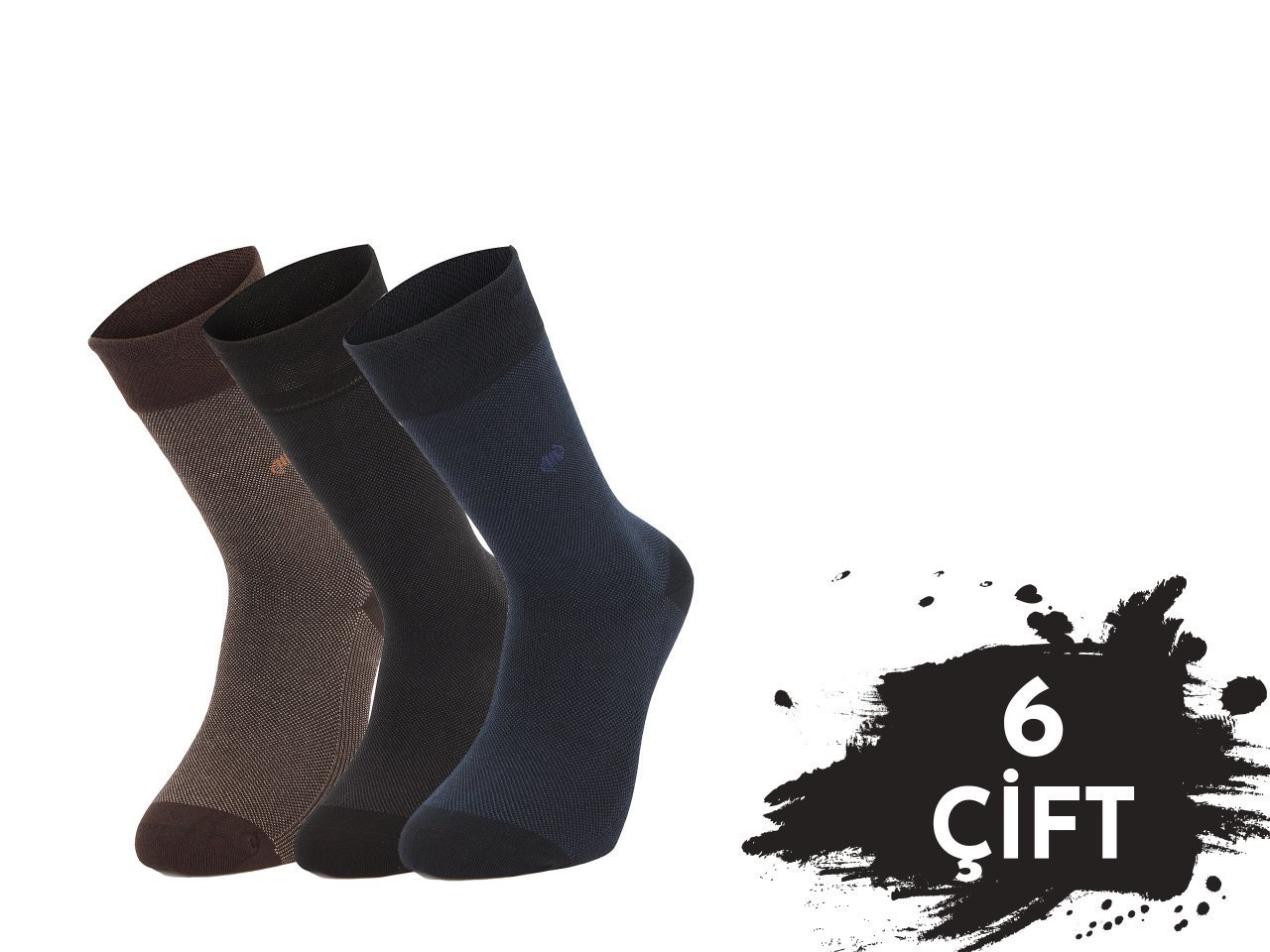Mısırlı 1213 Bambu Dikişsiz Erkek Çorap 6'lı