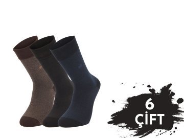 Mısırlı 1213 Bambu Dikişsiz Erkek Çorap 6'lı