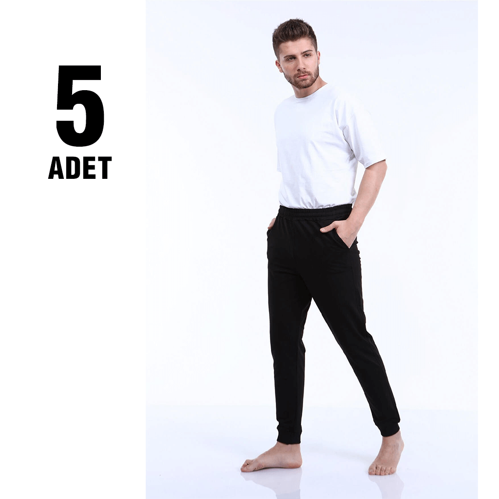 Sahra Ten 165 Kompak Manşetli Battal Erkek Eşofman 5'li