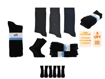 Şirin 0100 Ter Emici Süper Soft Erkek Penye Çorap 5'li