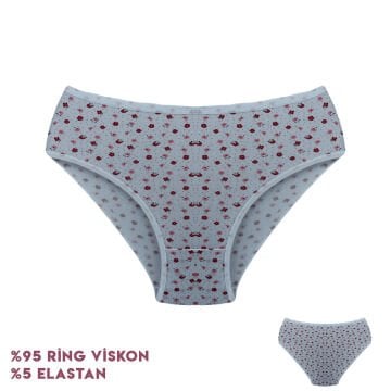 Dondeza 264-7 (L) Desenli Viscon Bayan Bikini 12'li