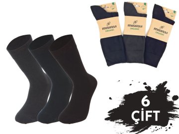 Mısırlı 1220 Organik Pamuk Erkek Çorap 6'lı