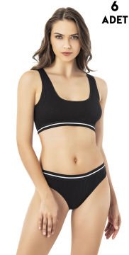 Kota 4511 Bayan Kaşkorse Bikinili Pedli Büstiyer Takım 6'lı