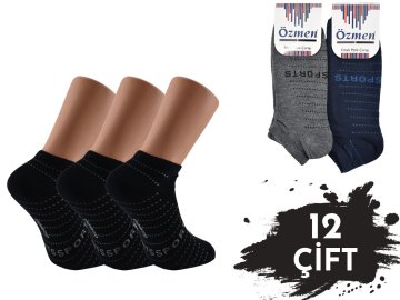 Özmen Kaliteli Penye Erkek Patik 12'li