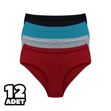 Dondeza 2010 Beli Sur Dantel L Beden Bayan Külot 12'li