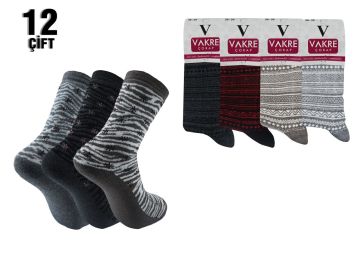 Vakre Bayan Havlu Kışlık Çorap 12'li