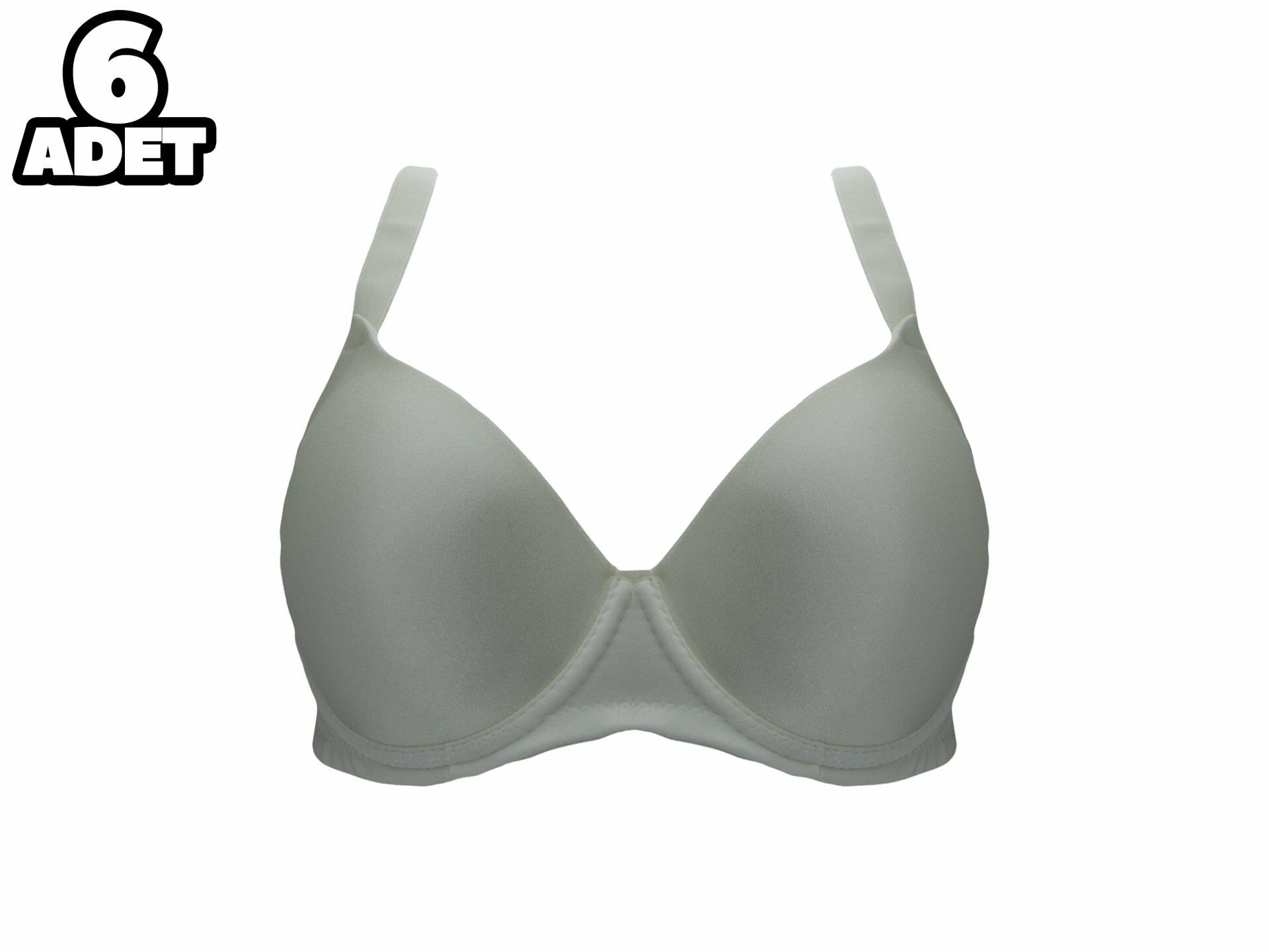 Cansoy 660 Ekru Diana C Cup Balenli Desteksiz Bayan Sütyen 6'lı