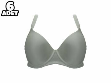 Cansoy 660 Ekru Diana C Cup Balenli Desteksiz Bayan Sütyen 6'lı
