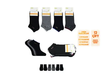 Farge (41-44) Penye Erkek Likralı Patik 12'li