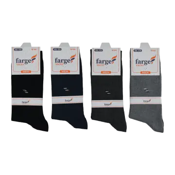 Farge (41-44) Erkek Penye Likralı Çorap 12'li