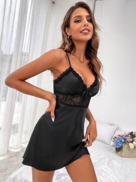 Visatin 2085 Bayan Saten Gecelik