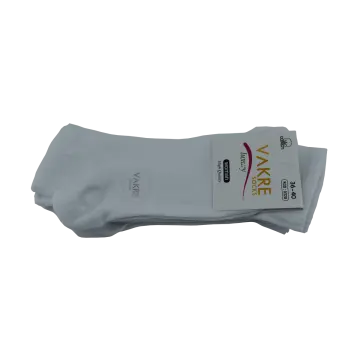 Vakre 9328-Beyaz (36-40) Bayan Penye Patik Çorap 12'li